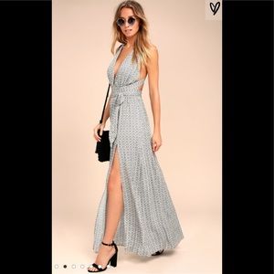 Lulu’s Casablanca Black and White Maxi Dress XS
